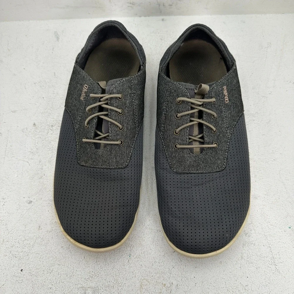 OluKai Nohea Moku Men's Size 10.5 Gray Black Mesh Boat Shoes Sneakers